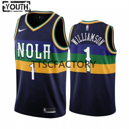 Maillot Basket New Orleans Pelicans Zion Williamson 1 Nike 2022-23 City Edition Navy Swingman - Enfant